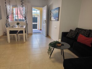 Apartment, 2 Bedrooms, Patio | Living room - Beach & Pool Av Mancha (Torrevieja)