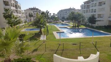 Apartment, 2 Bedrooms, Accessible, Terrace | Pool | Outdoor pool