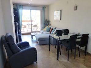 Apartment, 2 Bedrooms, Accessible, Terrace | Living area - Beautiful 2 Bedroom 2 Bathroom Apartment With Pool (Roquetas de Mar)