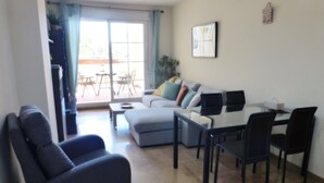 Apartment, 2 Bedrooms, Accessible, Terrace | Living area - Beautiful 2 Bedroom 2 Bathroom Apartment With Pool (Roquetas de Mar)