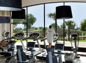 Ferienhaus, 2 Schlafzimmer, Balkon, Gartenblick | Fitnessstudio