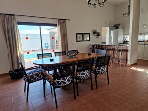 Villa, 4 Bedrooms, Accessible, Private Pool | Dining room - Villa Georgiana Spacious Quiet 4 Bed Property With Private Pool Sleeps 8 (Yaiza)