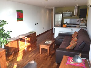 Appartamento, 1 camera da letto, vista montagna | Soggiorno