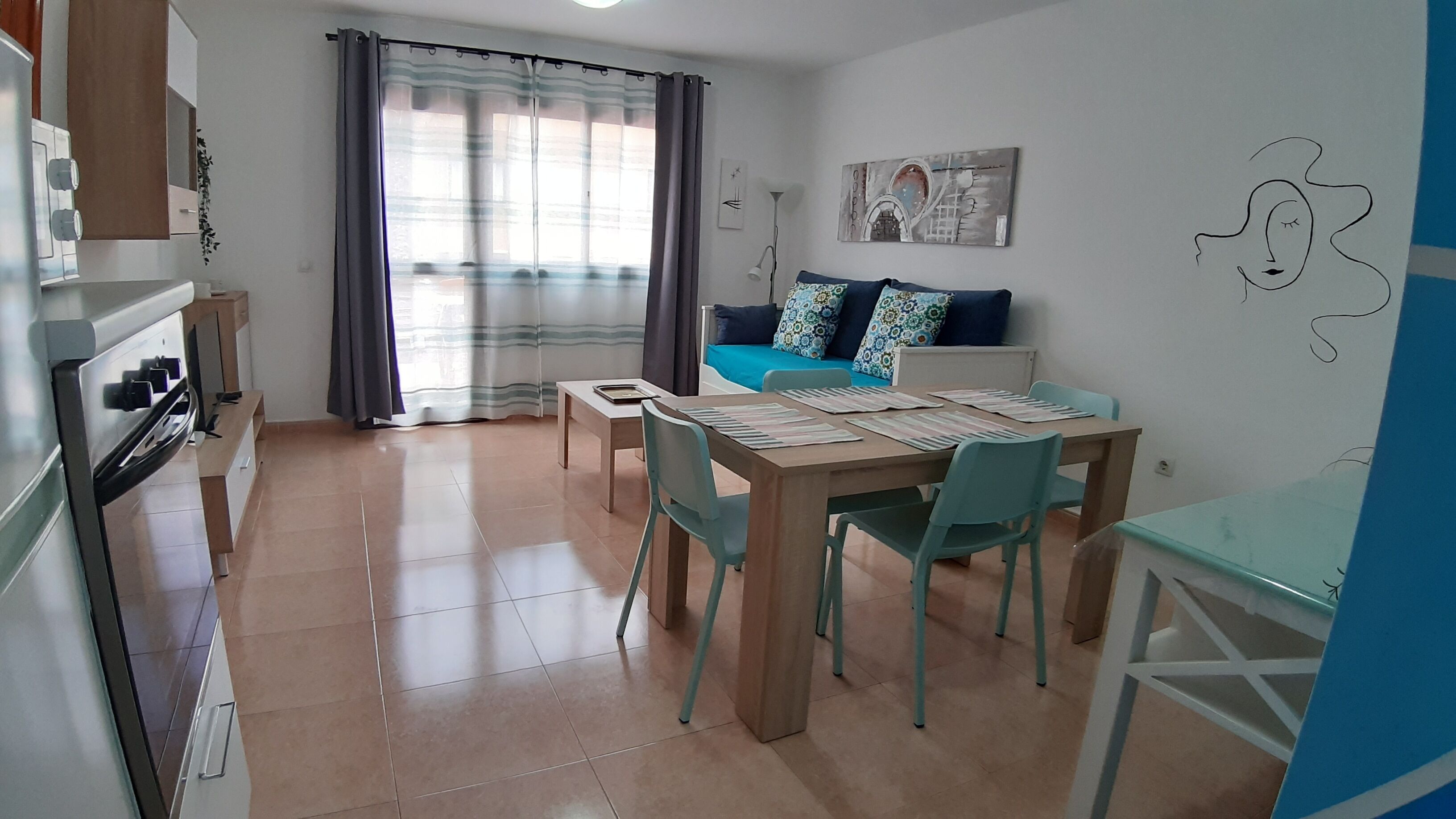 Apartamento, 1 habitación, accesible para personas con discapacidad, fumadores | Salón