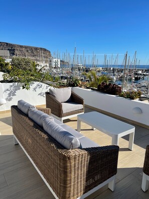 Apartment, 2 Bedrooms, Balcony, Ocean View | Exterior - Frontline Marina Apartment With Private Roofterrace and Seaview by El Sirocco (Mogan)