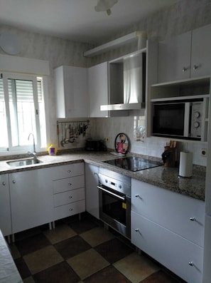 House, 2 Bedrooms, Smoking, Terrace | Private kitchen - Impressive Apartment in Ground Floor With Terrace of two Rooms & Pool Num7301 (Vera)