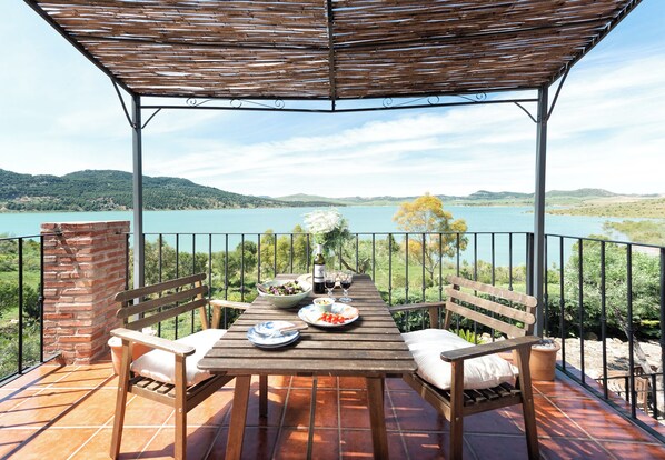 Apartment, 1 Bedroom, Balcony, Lake View | Outdoor dining - 1st Floor Apartment In Old Lakeside Andalusian Farmhouse (Antequera)