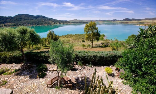 Ground Floor Studio for 2 Persons in Lakeside Andalusian Farmhouse
