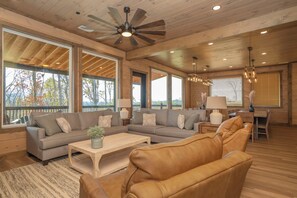 TV, fireplace, video games