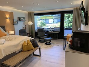 บ้านพัก | 1 ห้องนอน, เตารีด/โต๊ะรีดผ้า, ผ้าปูที่นอน