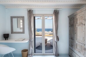 Egyptian cotton sheets, premium bedding, down duvets, memory-foam beds - Saint Anna Villas Mykonos by Aura Homes (Mykonos)