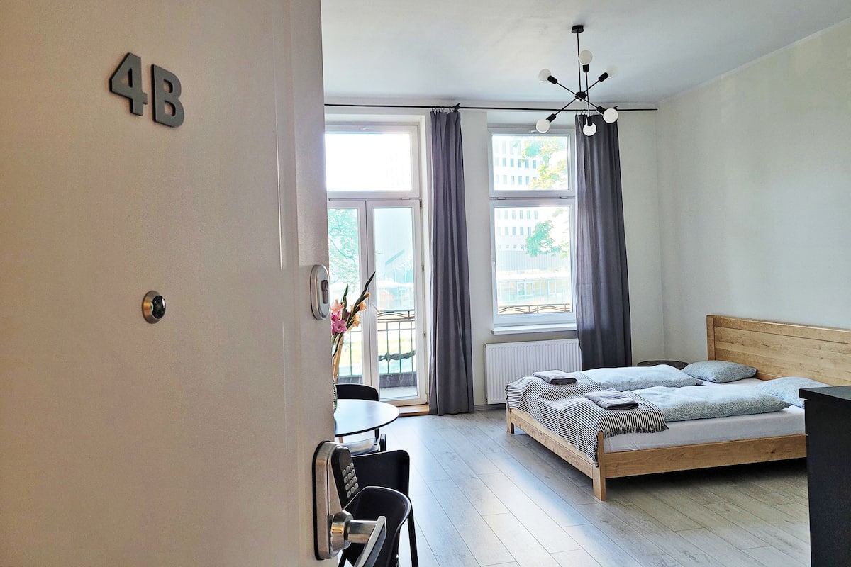 Suite monolocale Standard, 1 letto matrimoniale, vista città | Una cassaforte in camera, una scrivania, postazione laptop