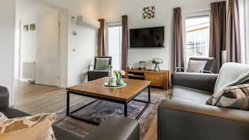 Televisie en een open haard