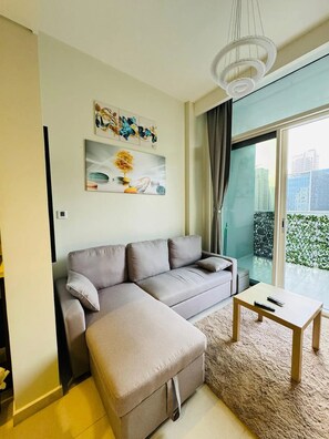 Living area - Deluxe 1 BHK Burj Khalifa View
(Dubai)