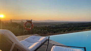 Außenpool (je nach Saison geöffnet), Sonnenschirme, Liegestühle