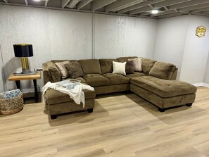 Smart TV, books, music library, stereo