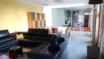 Televisie, een open haard en videospelletjes