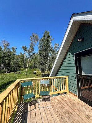 Terrace/patio - Private Home on 10 Acres with trails. 15 min to Lutsen. Dog Friendly. (Grand Marais)