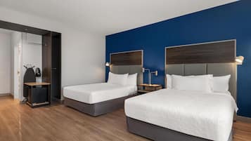 In-room safe, desk, laptop workspace, blackout curtains