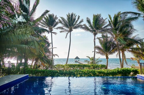 Beachfront Villa With Long Private Pier and Pool