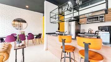 Appartement, 3 chambres, balcon, vue ville | Cuisine privée