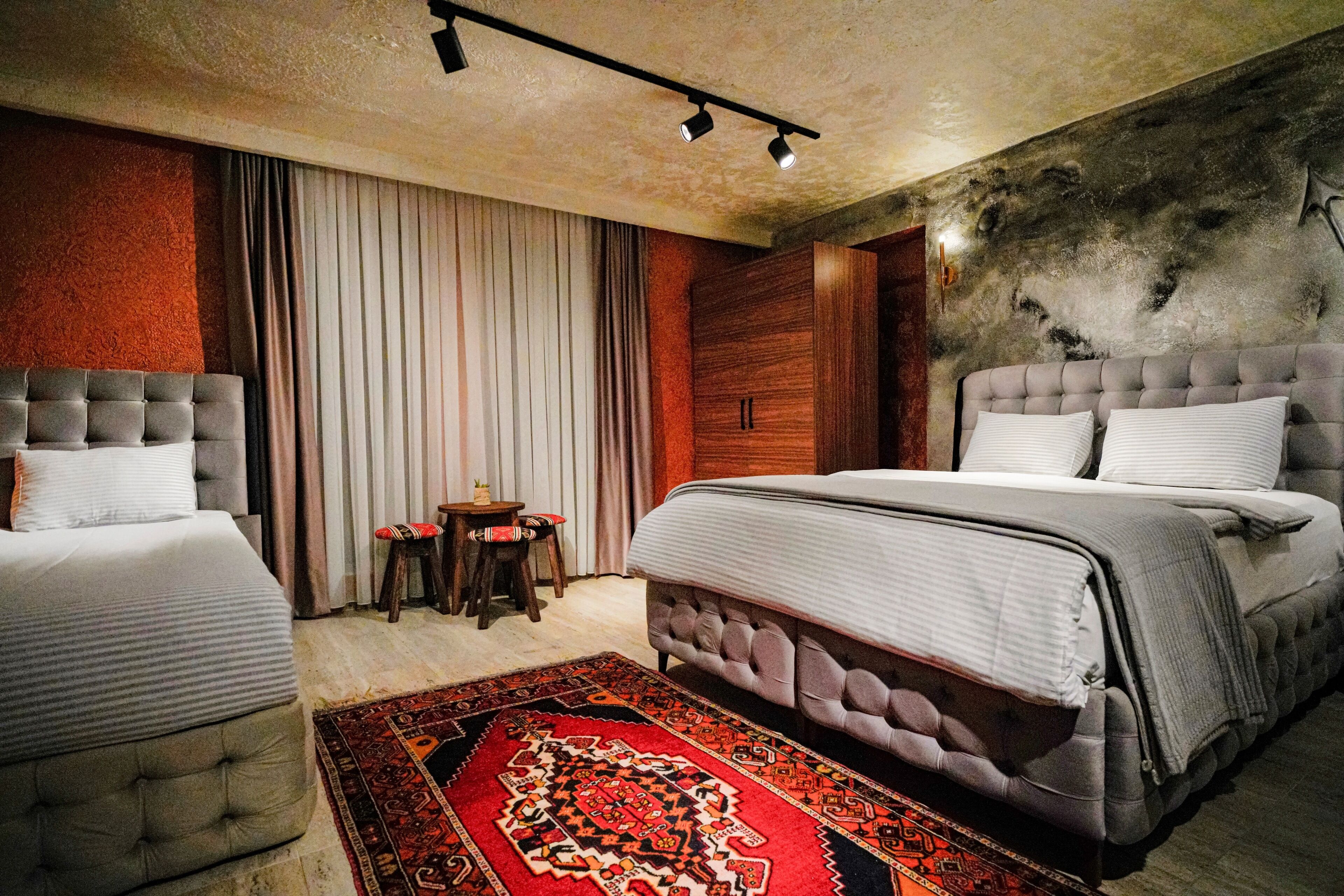 Familiekamer | Lakens van Egyptisch katoen, luxe beddengoed, Select Comfort-bedden