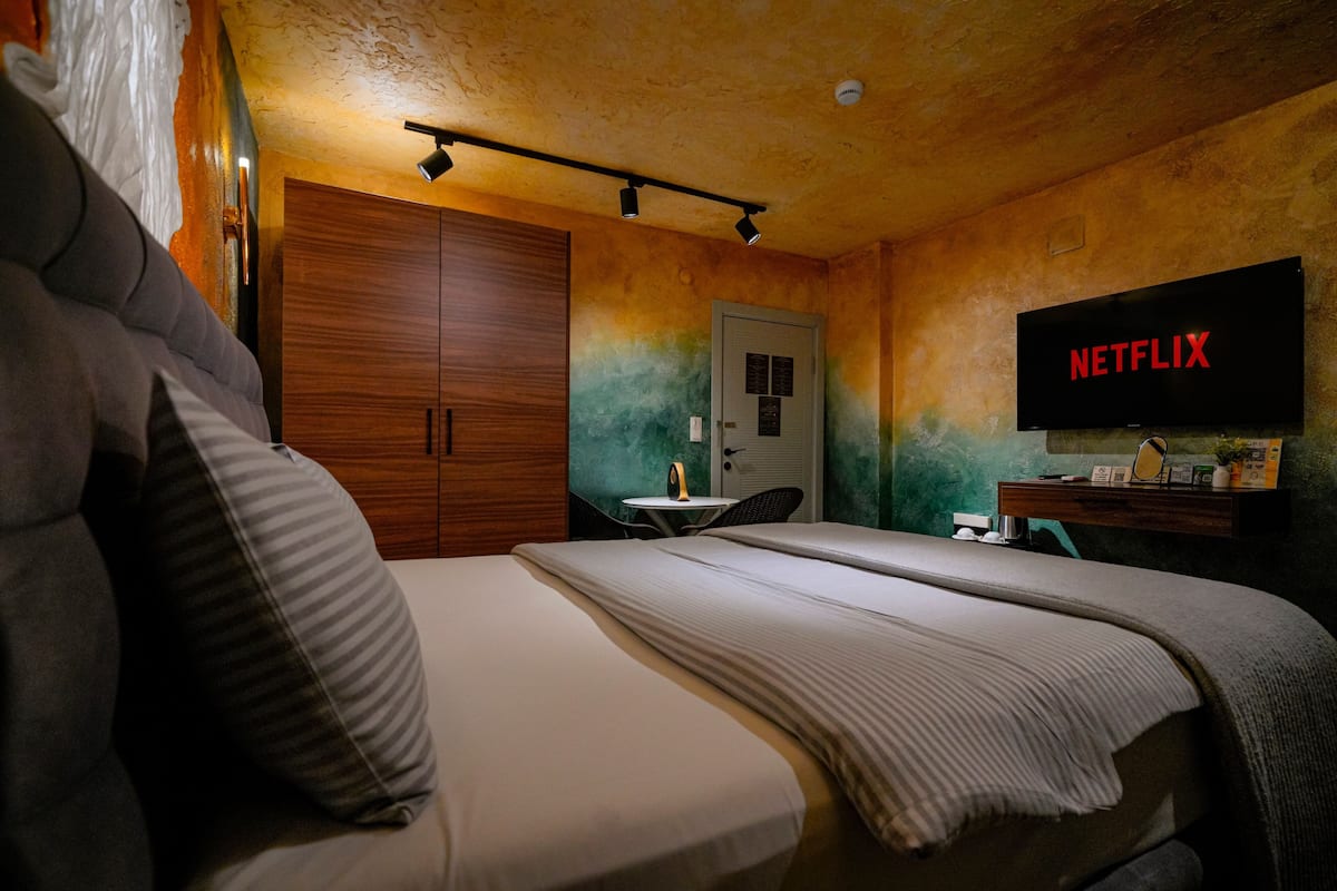 Deluxe kamer | Lakens van Egyptisch katoen, luxe beddengoed, Select Comfort-bedden