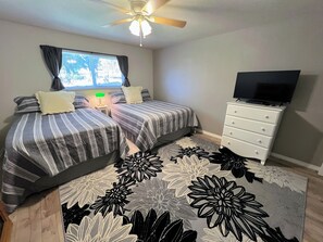 2 bedrooms, iron/ironing board, travel crib, free WiFi