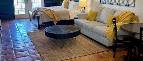 1 bedroom, desk, iron/ironing board, travel crib