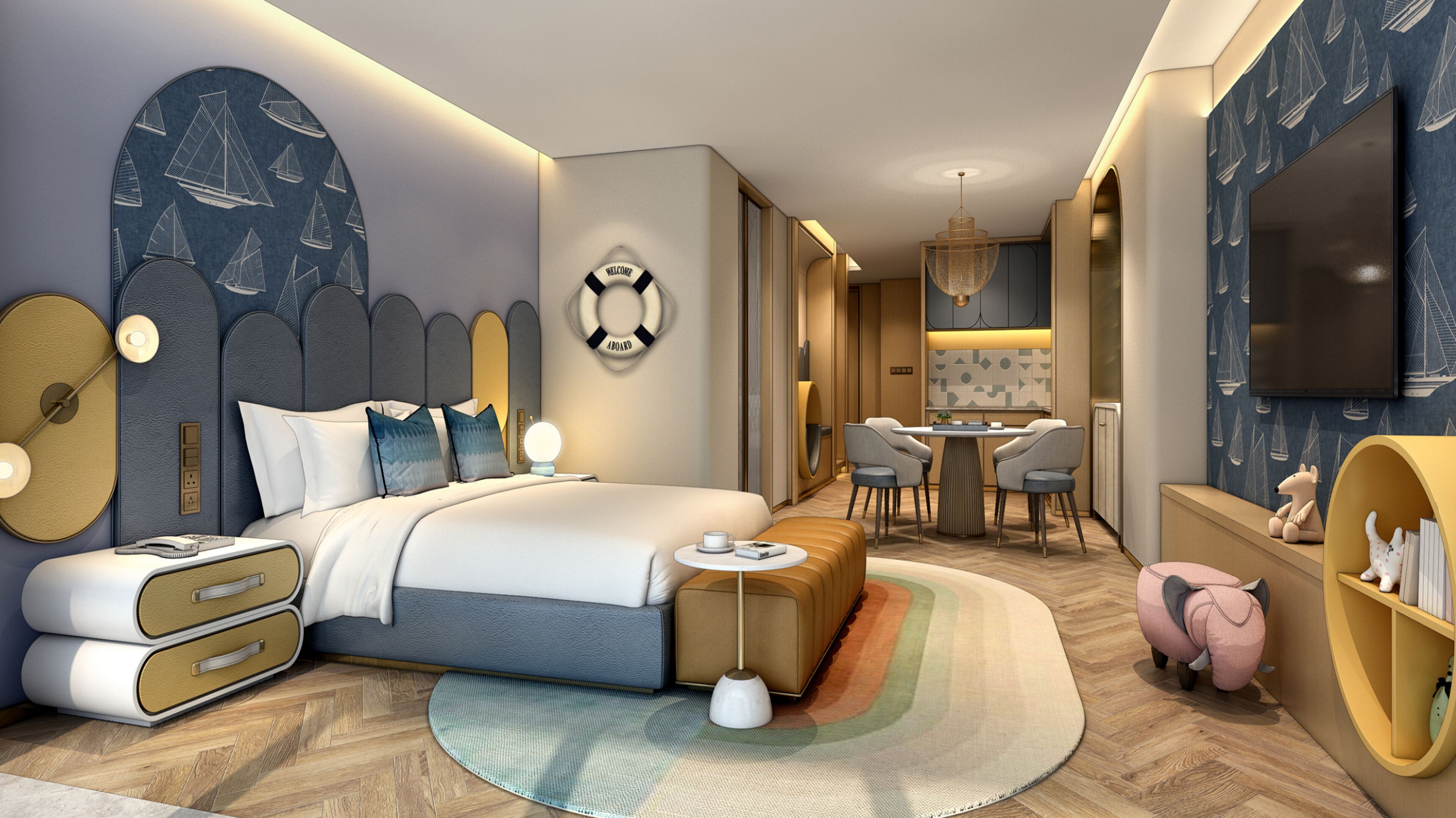 Premium bedding, down comforters, minibar, in-room safe