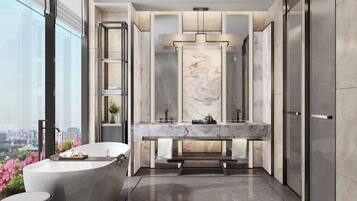 Premium bedding, down comforters, minibar, in-room safe