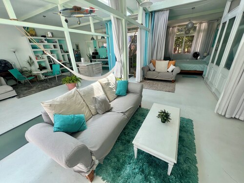 Two story high ceiling loft with heated pool