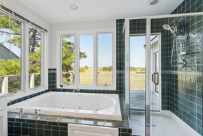 Douche, serviettes fournies
