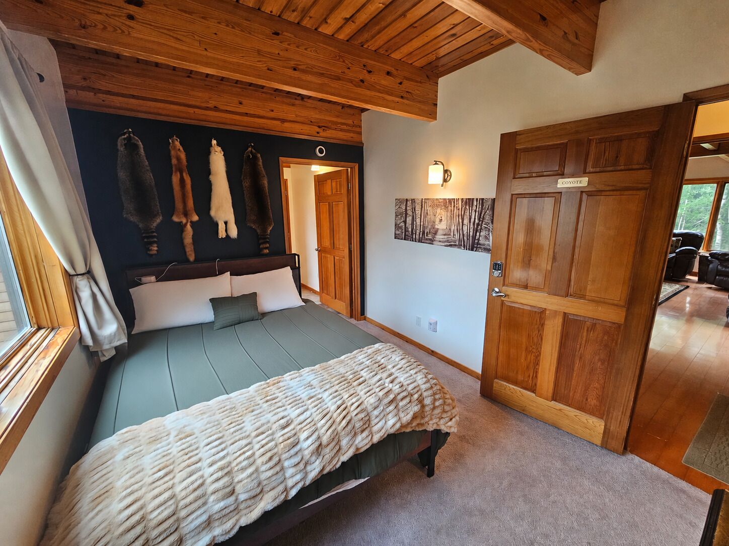 Premium bedding, memory foam beds, laptop workspace, iron/ironing board