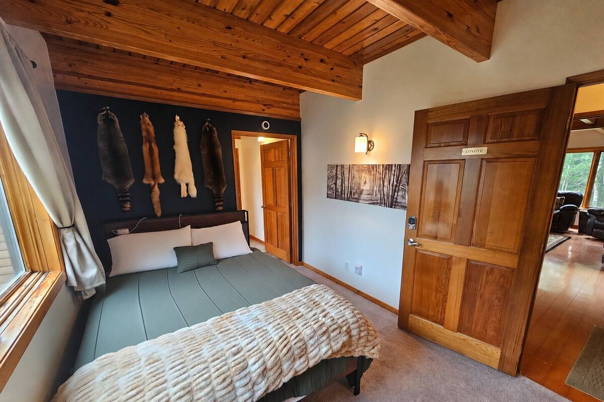 Premium bedding, memory foam beds, laptop workspace, iron/ironing board