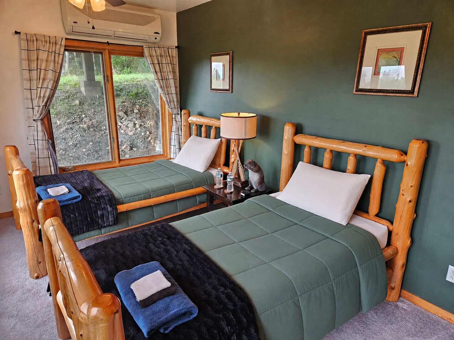 Premium bedding, memory foam beds, laptop workspace, iron/ironing board
