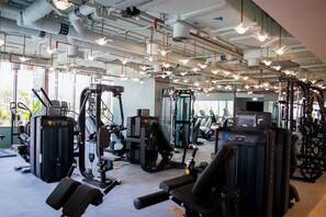 Fitness facility - 5min to Dubai mall /Burj Khalifa with Canal View (دبي)