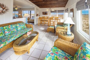 TV - Ocean Tide - 7 bedroom, 5 bath oceanfront home with direct beach access (Virginia Beach)