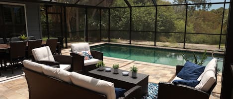 Outdoor pool, a heated pool