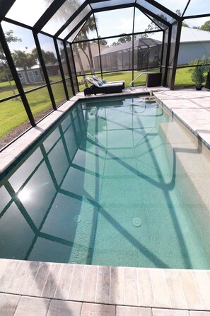 Outdoor pool, a heated pool
