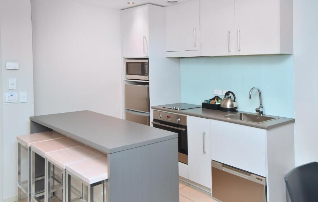 Standard Apartment, 2 Bedrooms | Private kitchen | Microwave, dishwasher, electric kettle, cookware/dishes/utensils