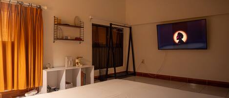 Individually decorated, individually furnished, desk, laptop workspace