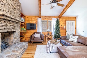 TV connectée, cheminée