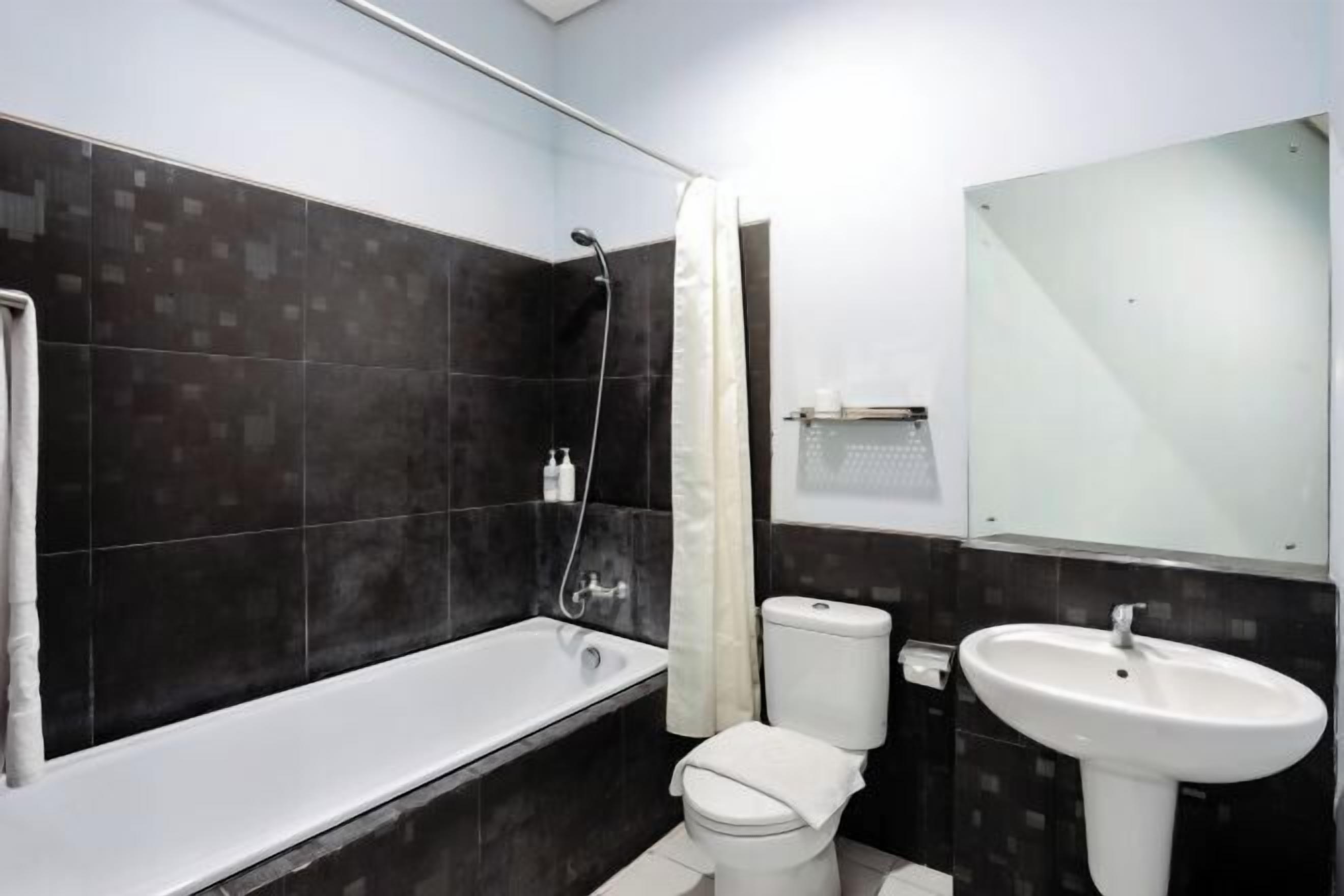 Slippers, towels, soap, shampoo