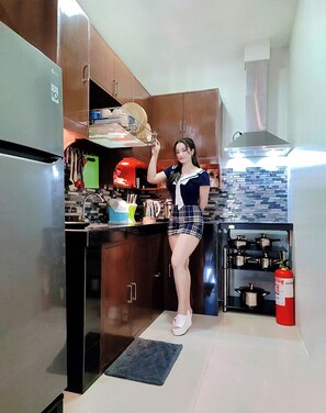 Réfrigérateur, micro-ondes, plaque de cuisson, bouilloire électrique