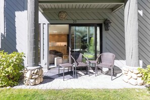 Terrace/patio - Ground Floor Condo in Warm Springs with Amazing Hot Pool (Ketchum)