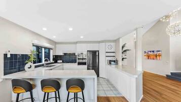 Microwave, oven, stovetop, dishwasher