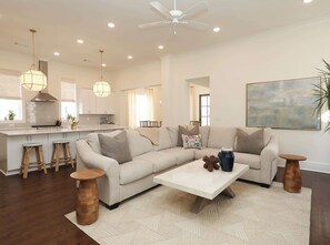 TV, fireplace, offices