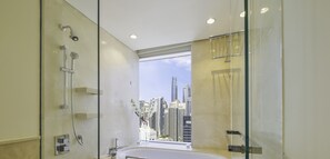 Studio, Balcony, City View | Bathroom - LUX The JW Marina Studio 3 (Dubai)