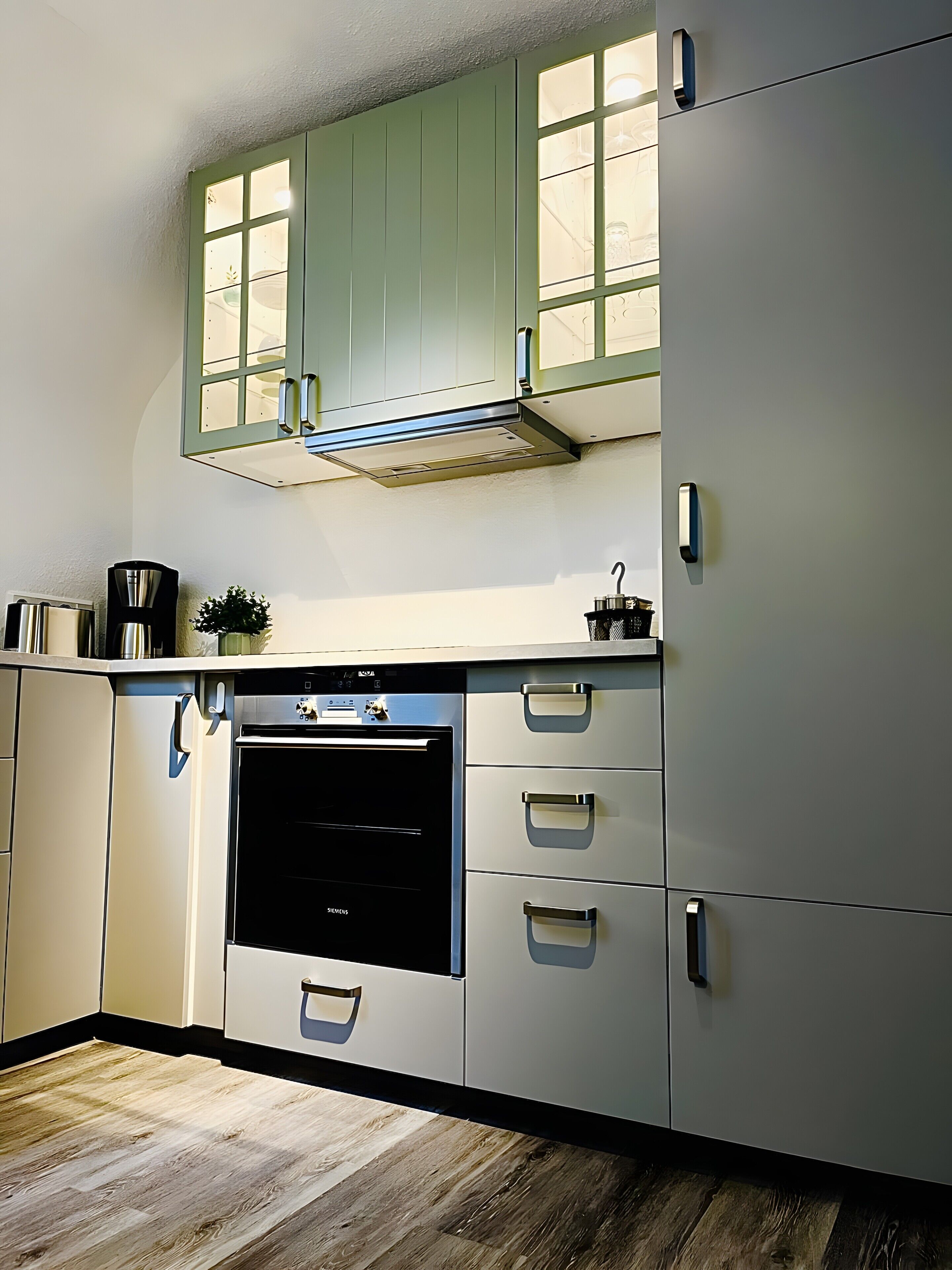 Refrigerador, horno, parrilla de estufa y lavavajillas 